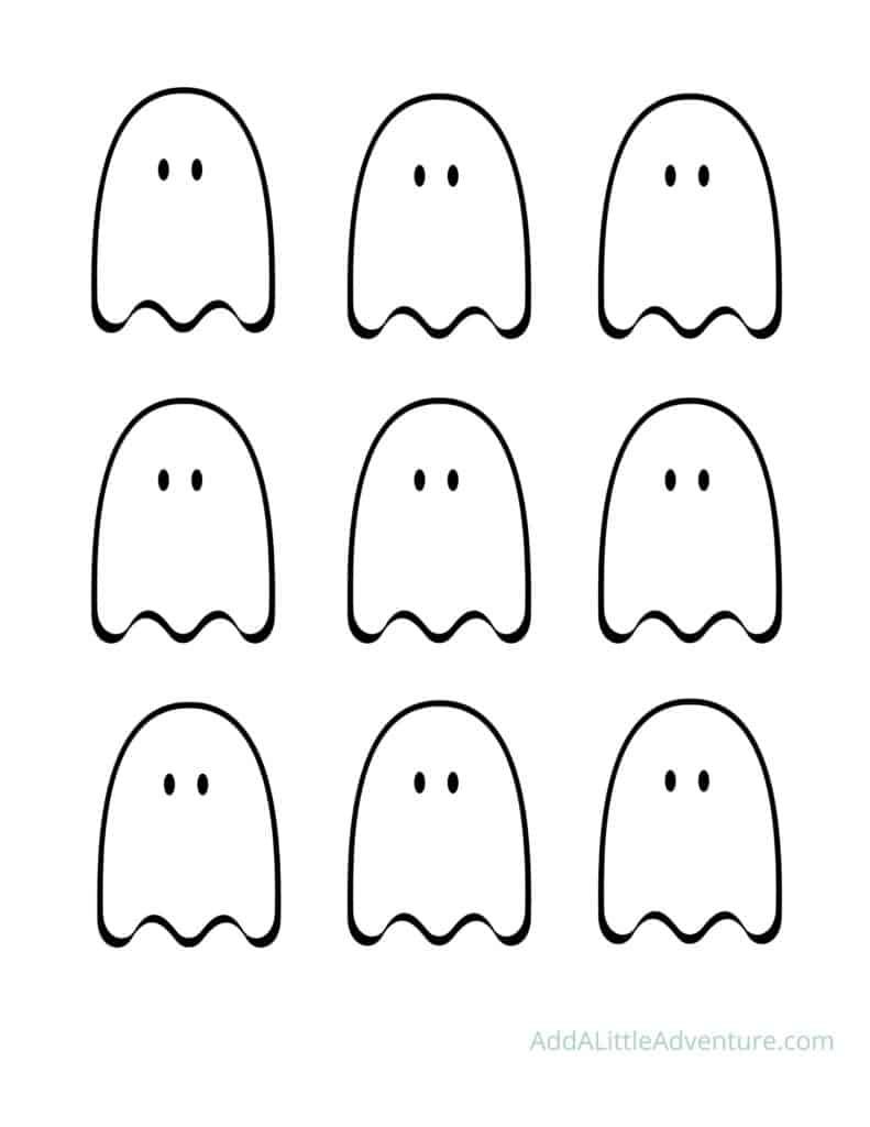 small ghost outlines