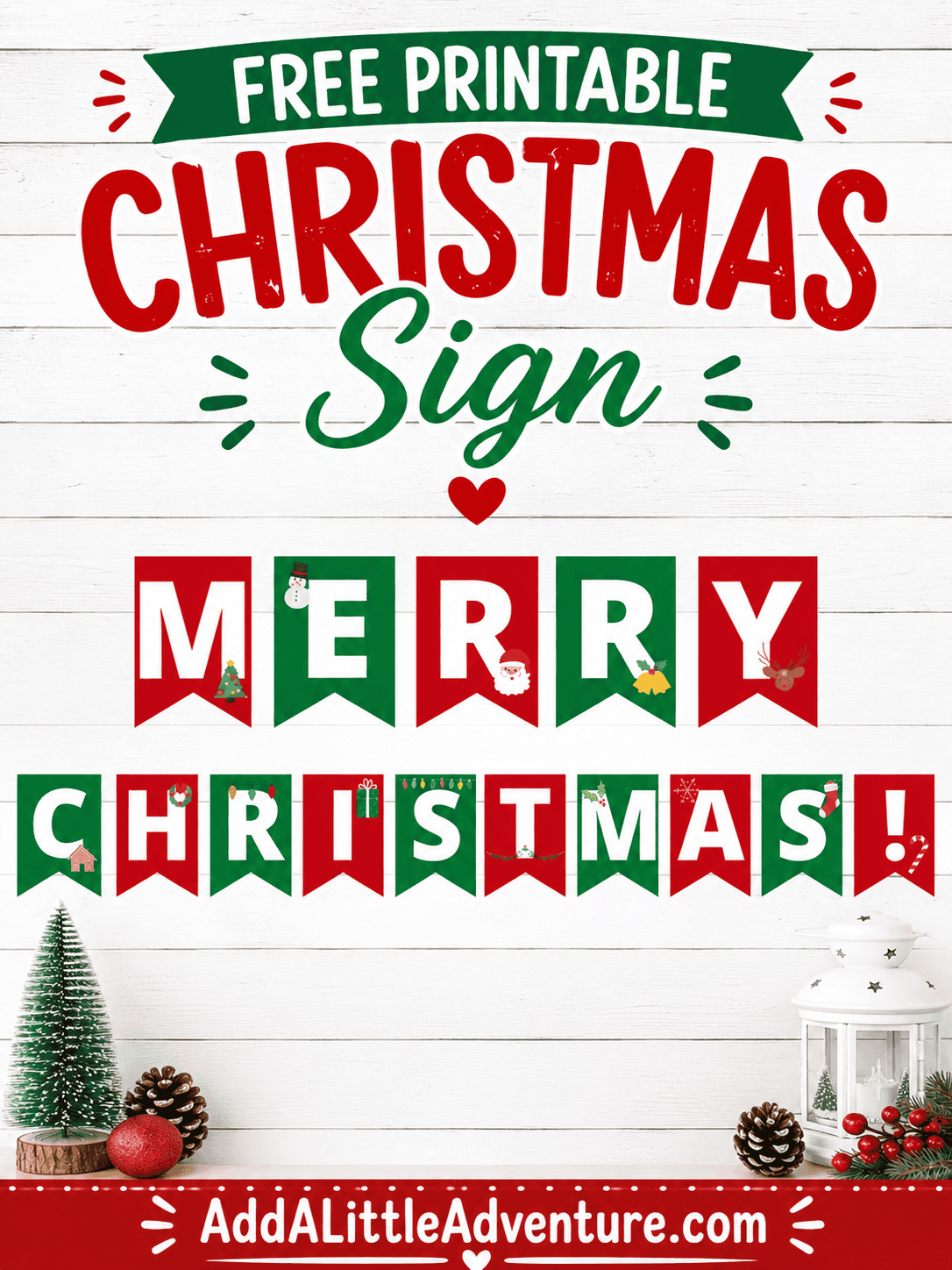 Free Printable Christmas Sign