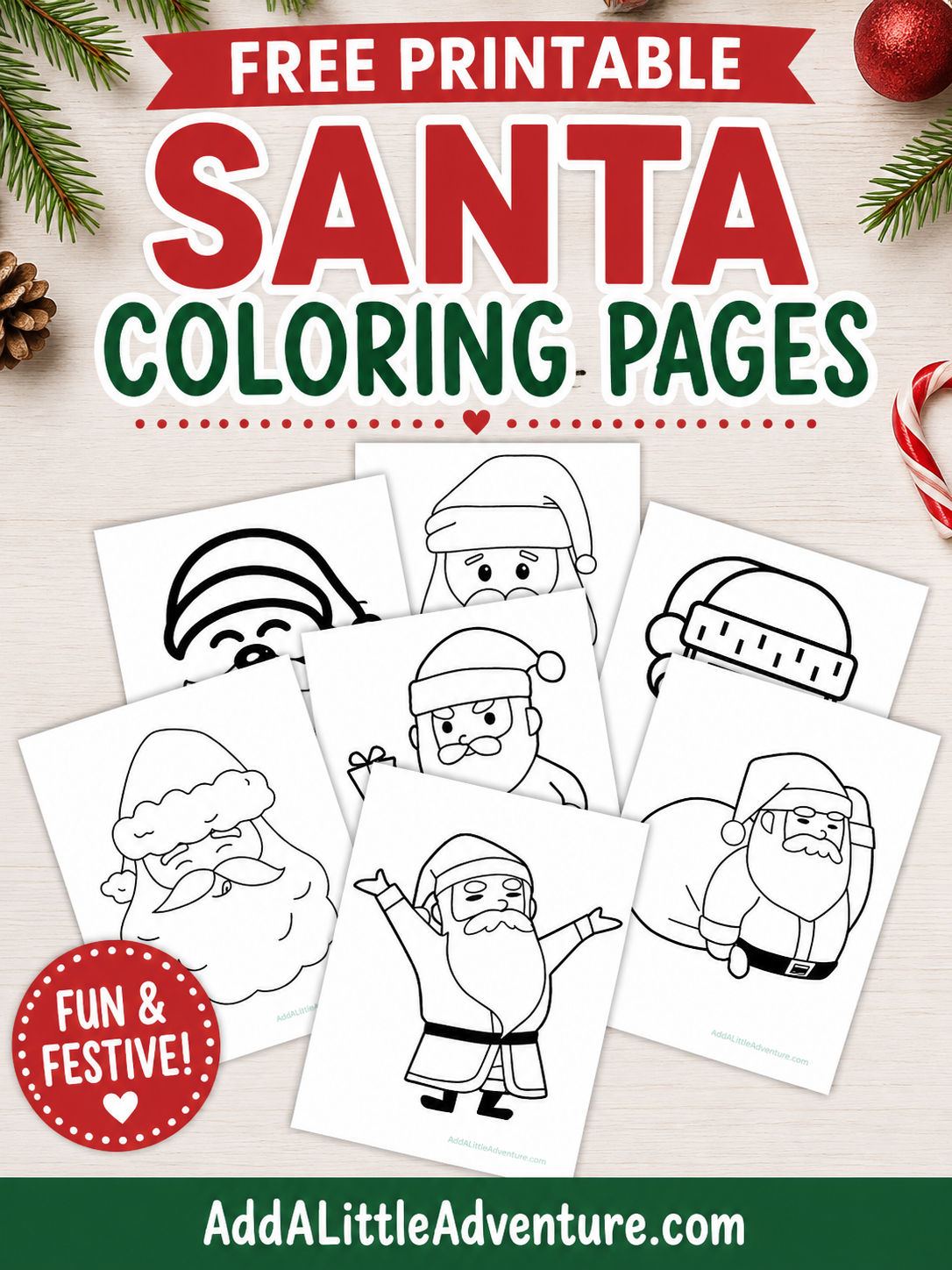 Free Printable Santa Coloring Pages