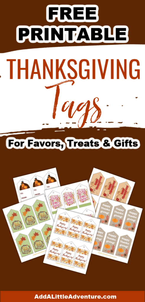 Free Printable Thanksgiving Tags for Favors, Treats & Gifts