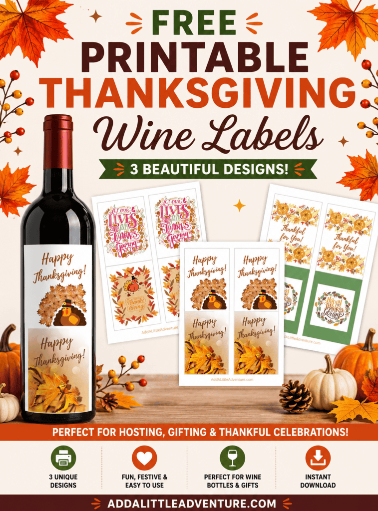 Free Printable Thanksgiving Wine Labels
