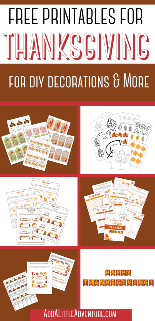 Free Printables for Thanksgiving for DIY Decorations and more