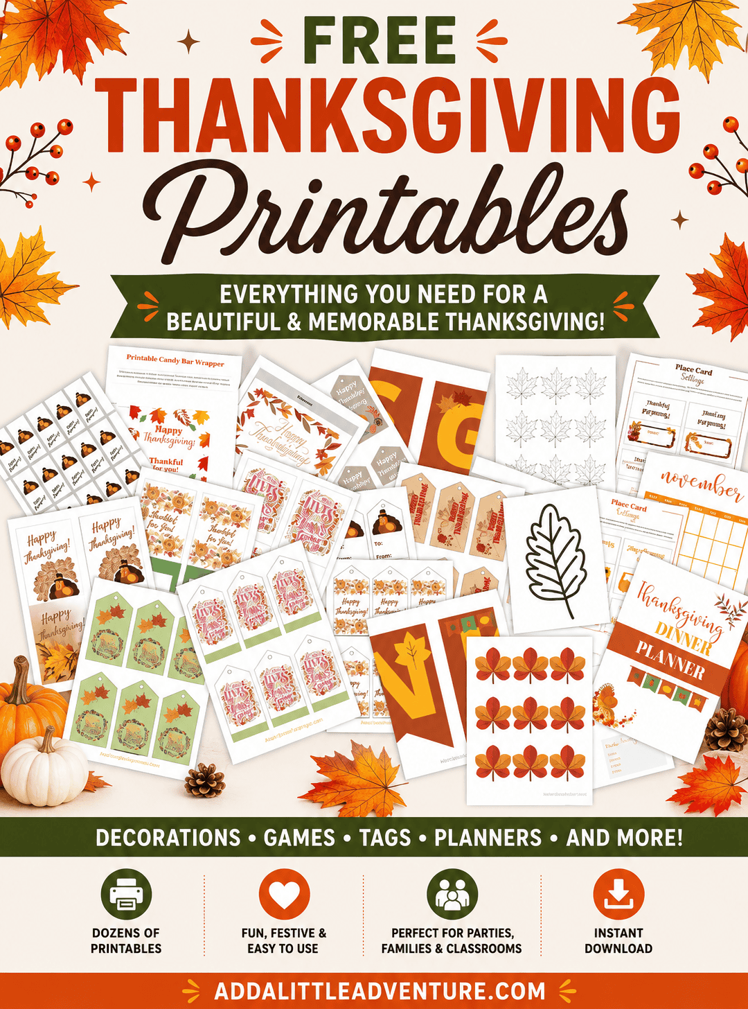 Free Thanksgiving Printables