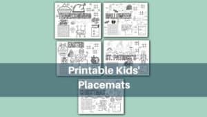 Printable Kids' Placemats - Add A Little Adventure