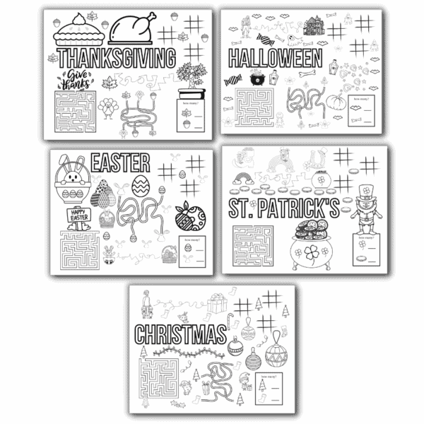 Printable Kids' Placemats - Add A Little Adventure