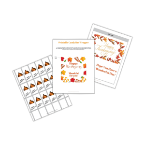 Thanksgiving Candy Bar Wrappers - Free Printables
