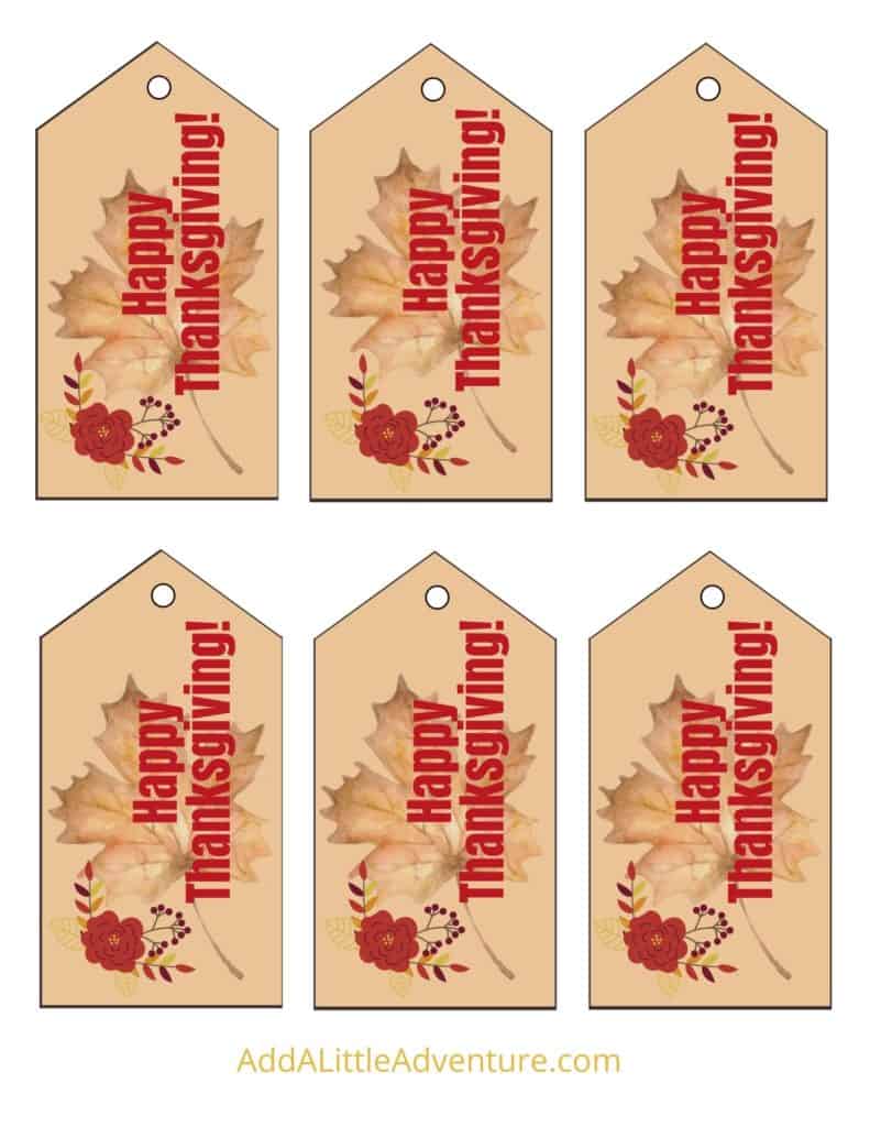Happy Thanksgiving Tags - Design 2