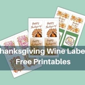 Thanksgiving Wine Labels - Free Printables