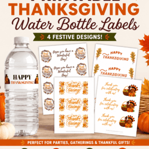 Free Printable Thanksgiving Water Bottle Labels