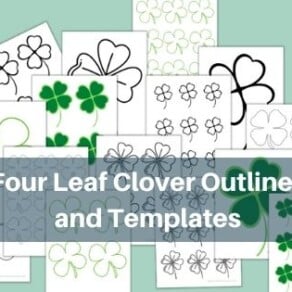 Four Leaf clover outlines and templates