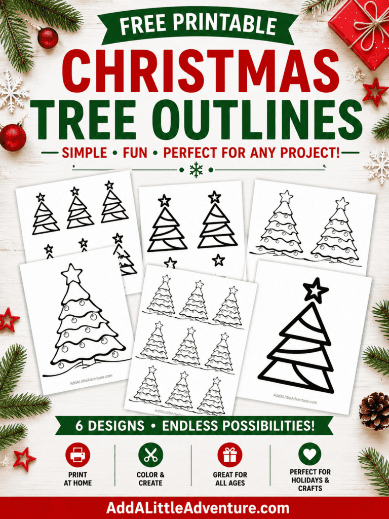 Free Printable Christmas Tree Outlines