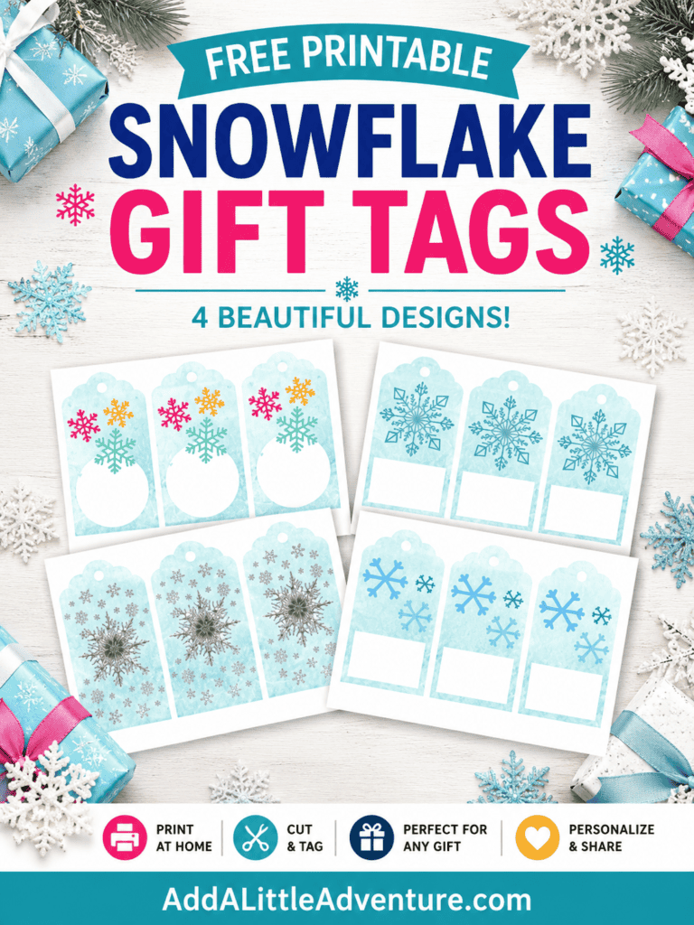 Free Printable Snowflake Gift Tags