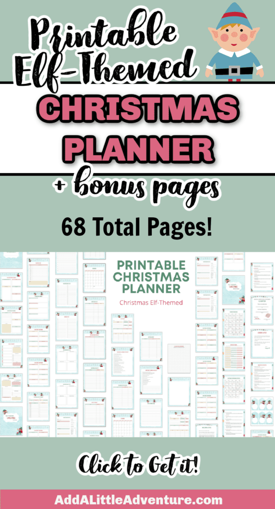 Printable Elf-Themed Christmas Planner + Bonus Pages - 68 Total Pages!