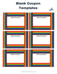 Blank Coupon Templates - Free Printables - Add A Little Adventure