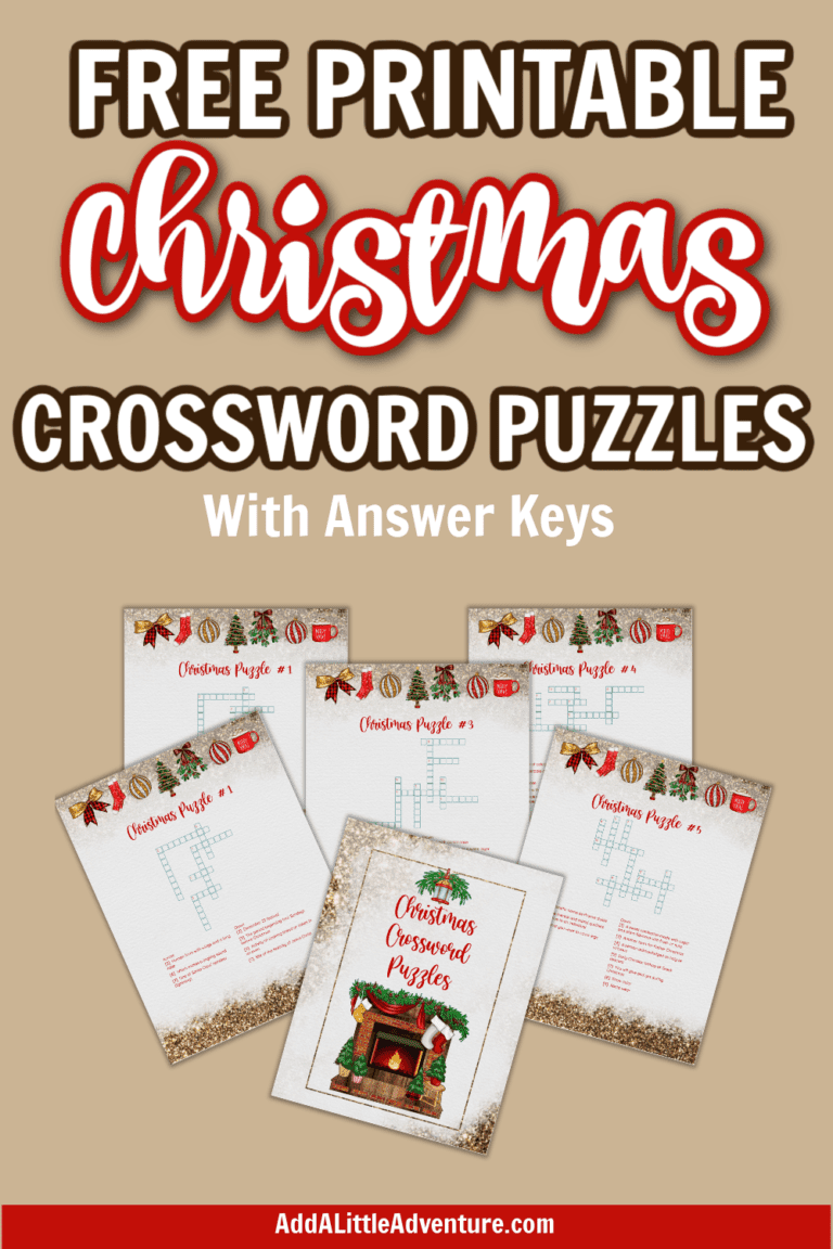 Printable Christmas Crossword Puzzles - Add A Little Adventure