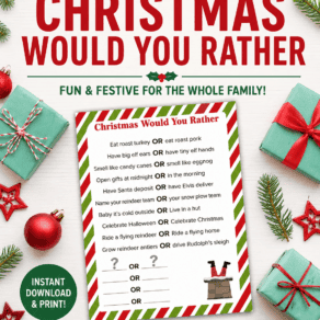 Free Printable Christmas Would You Rather