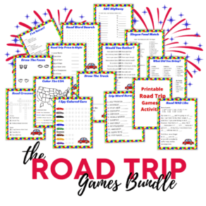 Printable Road Trip Games for Kids Bundle