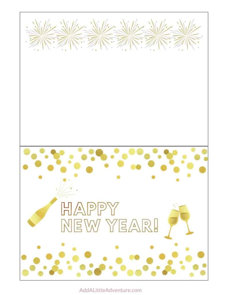 Larger Happy New Year's Card - Design 4