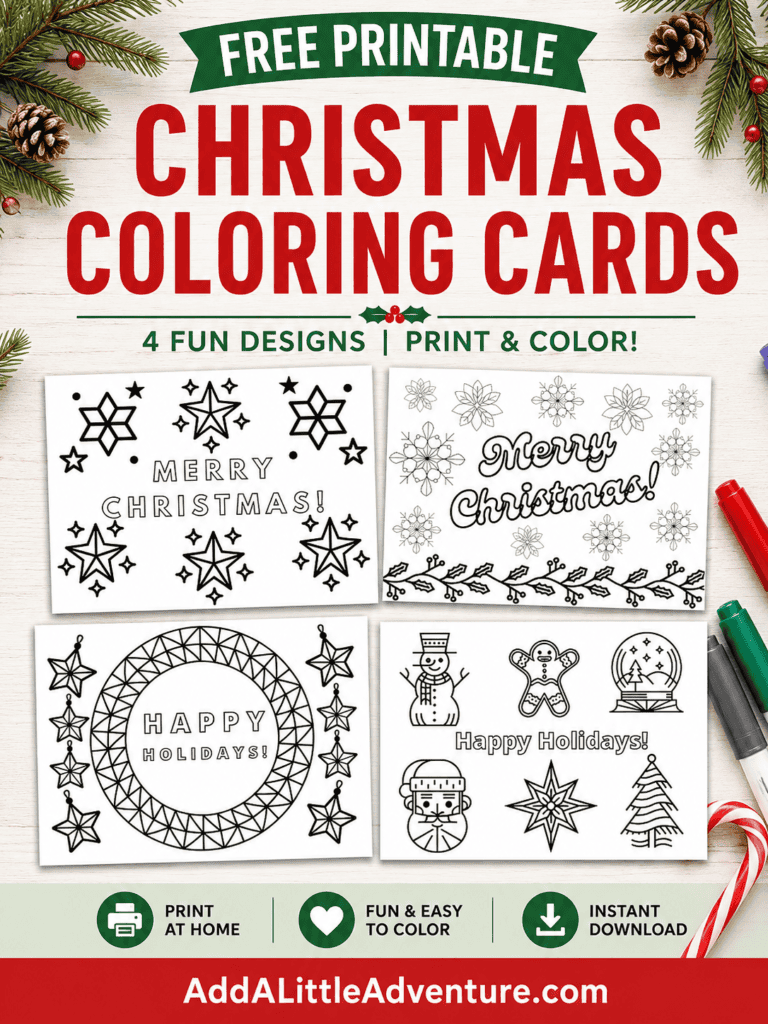 Free Printable Christmas Coloring Cards