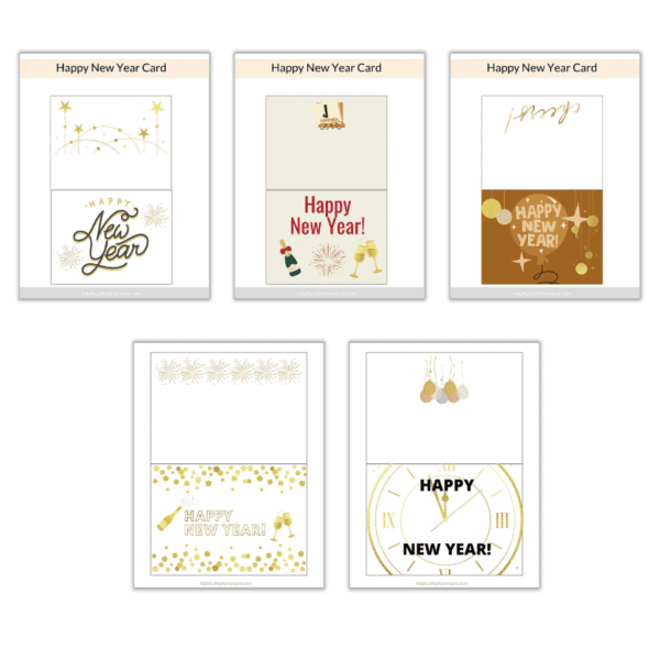 Printable New Years Cards - Add A Little Adventure