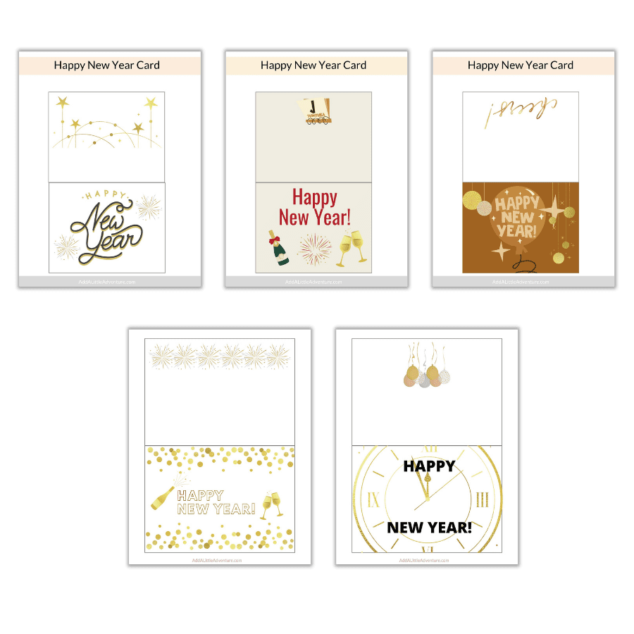 Printable Happy New Year Cards