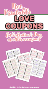 Printable Love Coupons - Add A Little Adventure