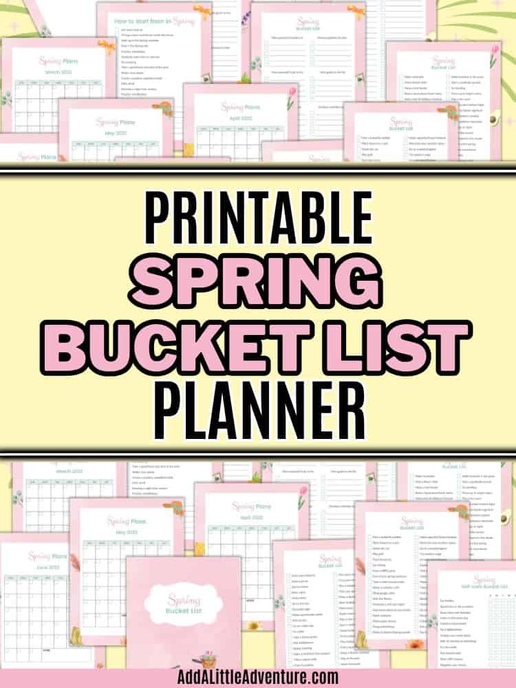 Printable Spring Bucket List Planner