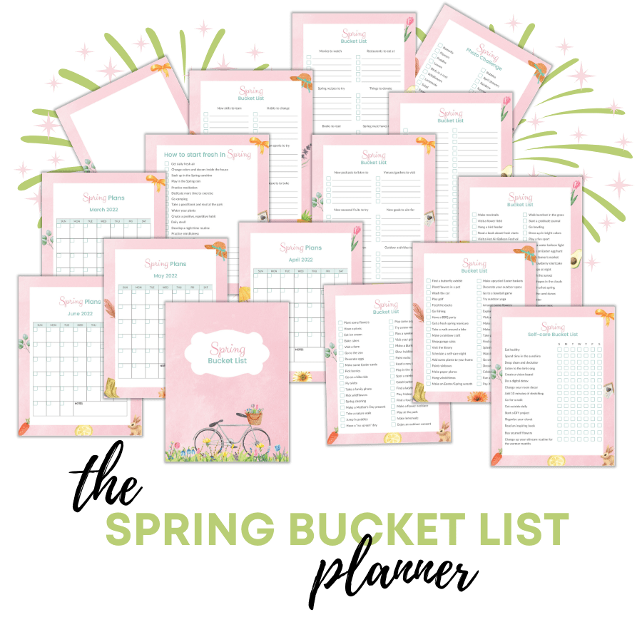 Spring Bucket List Planner