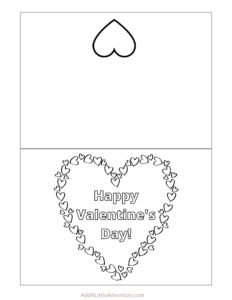 Foldable Printable Valentine's Day Cards to Color