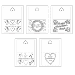 Foldable Printable Valentine's Day Cards to Color