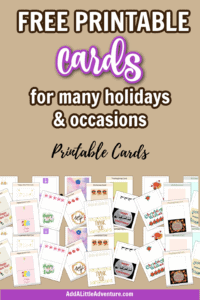Printable Cards - Add A Little Adventure