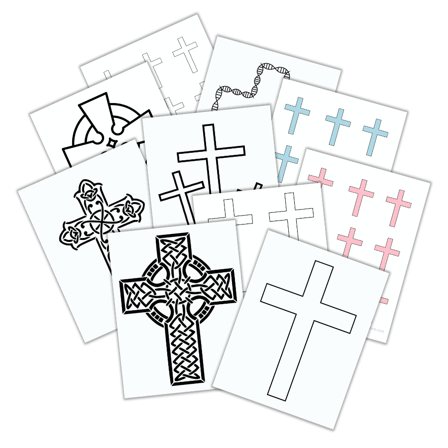Cross Outlines Printables