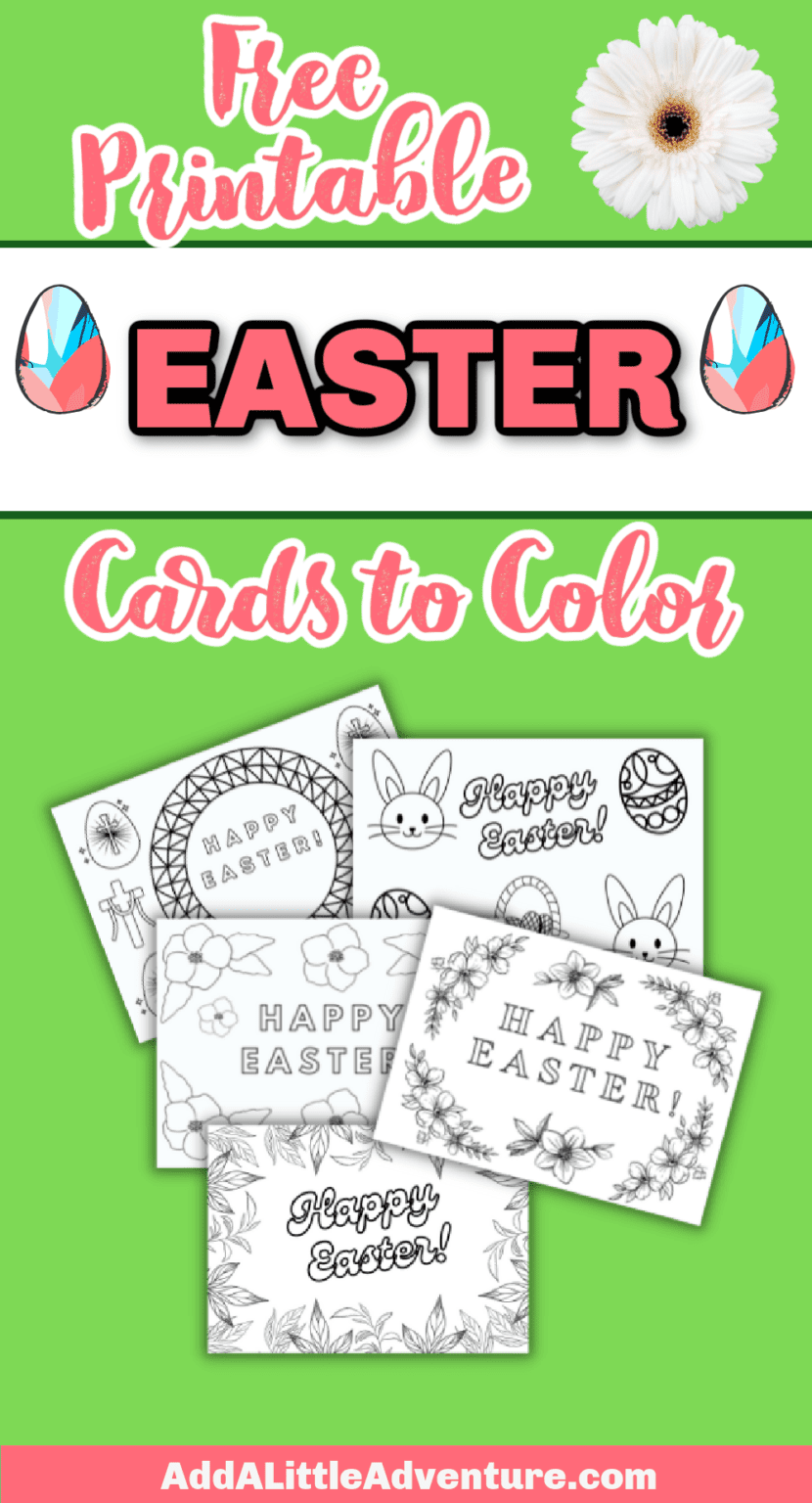 Printable Easter Cards to Color - Add A Little Adventure