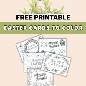 Free Printable Easter Cards to Color
