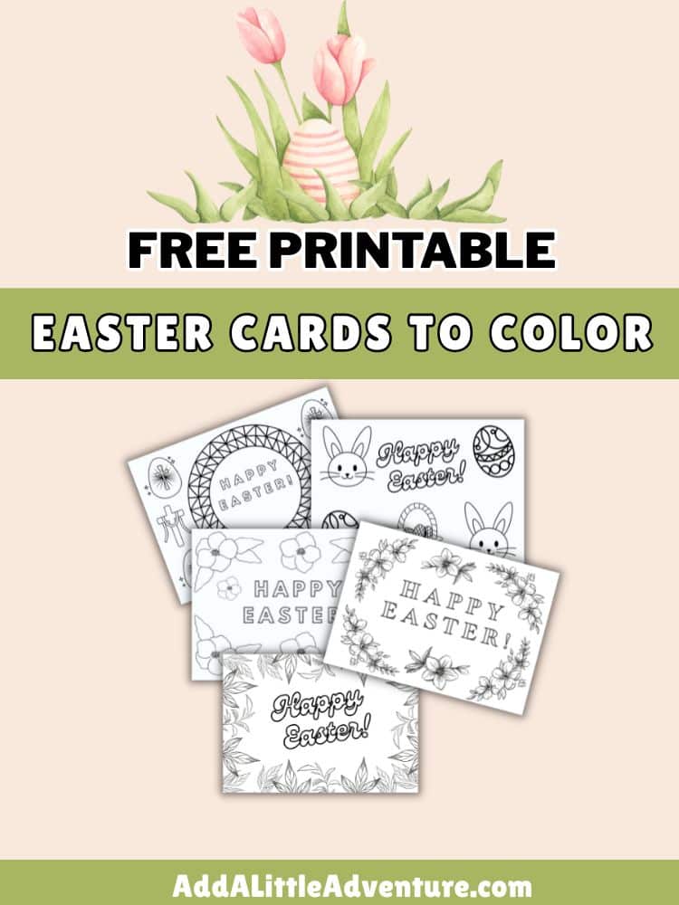 Free Printable Easter Cards to Color