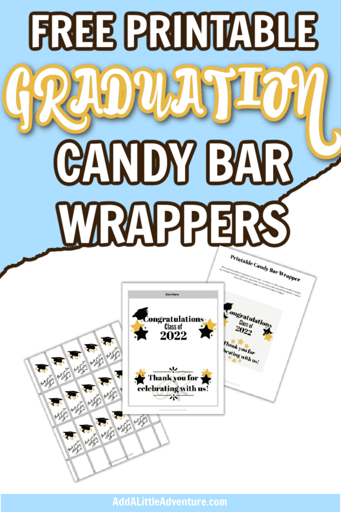 Free Printable Graduation candy bar wrappers