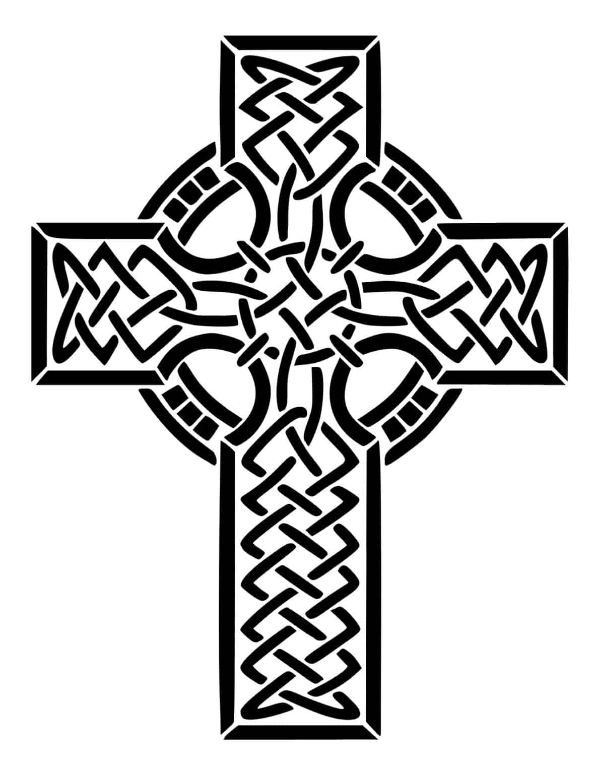 Cross Outlines Printables - for Coloring Pages, Stencils & More