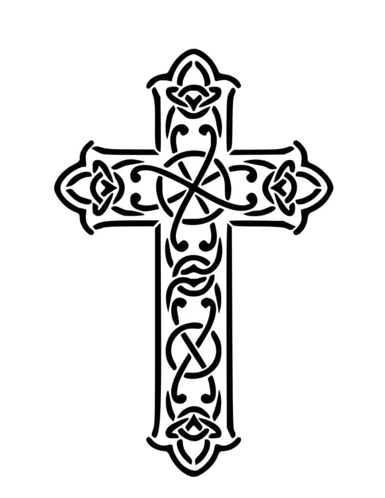 Large Cross Coloring Page
