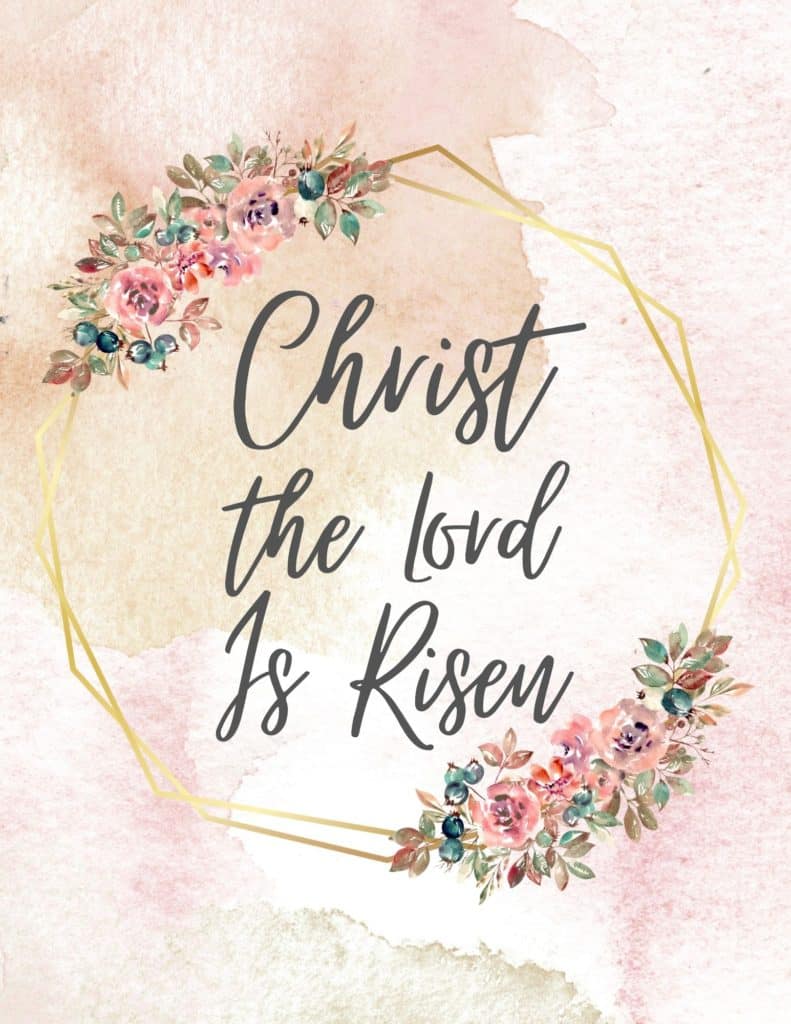 Printable Christ the Lord is Risen Sign