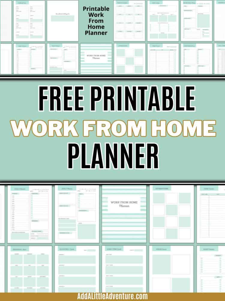 Free Printable Work From Home Planner