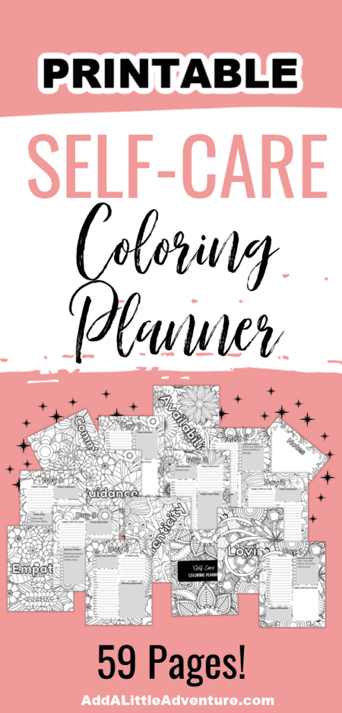 Printable Self Care Coloring Planner