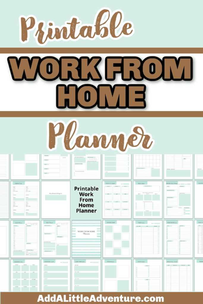 Printable Work From Home Planner