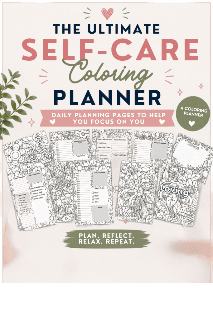 Self Care Coloring Planner