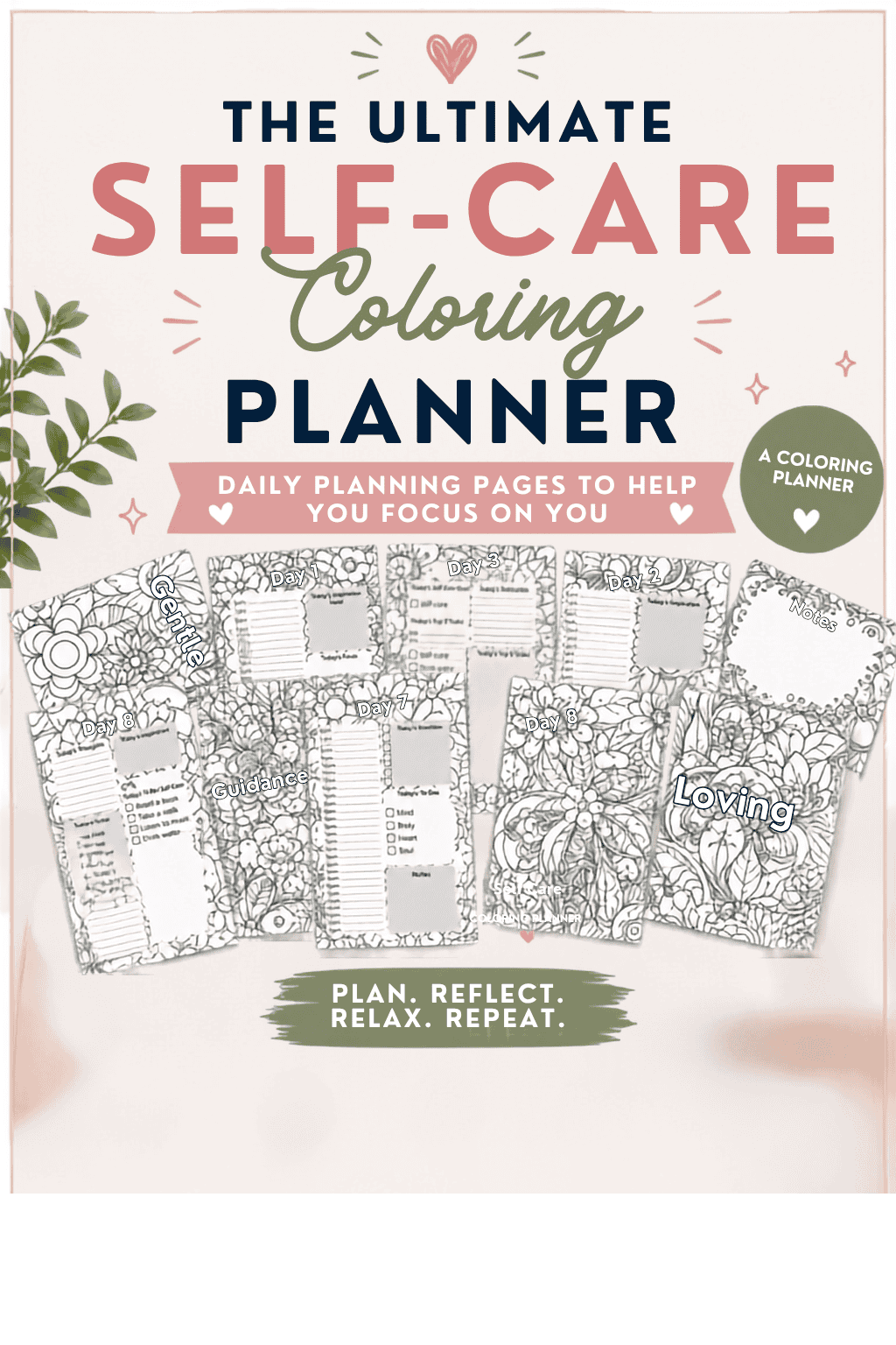 Self Care Coloring Planner