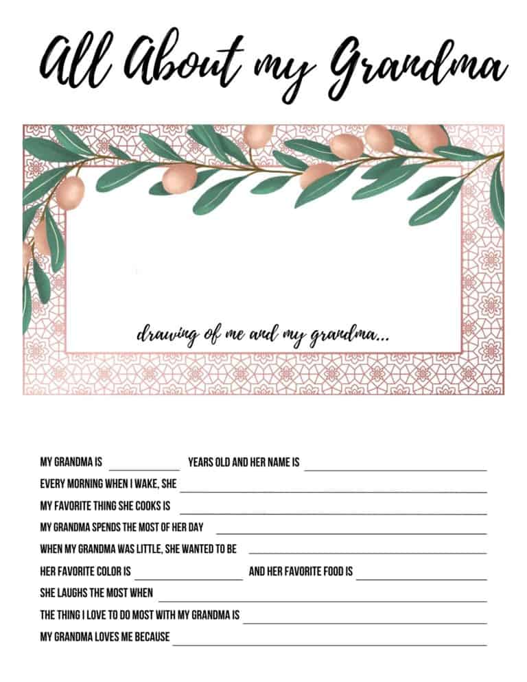 All About My Mom Printable (Free Download) - Add A Little Adventure