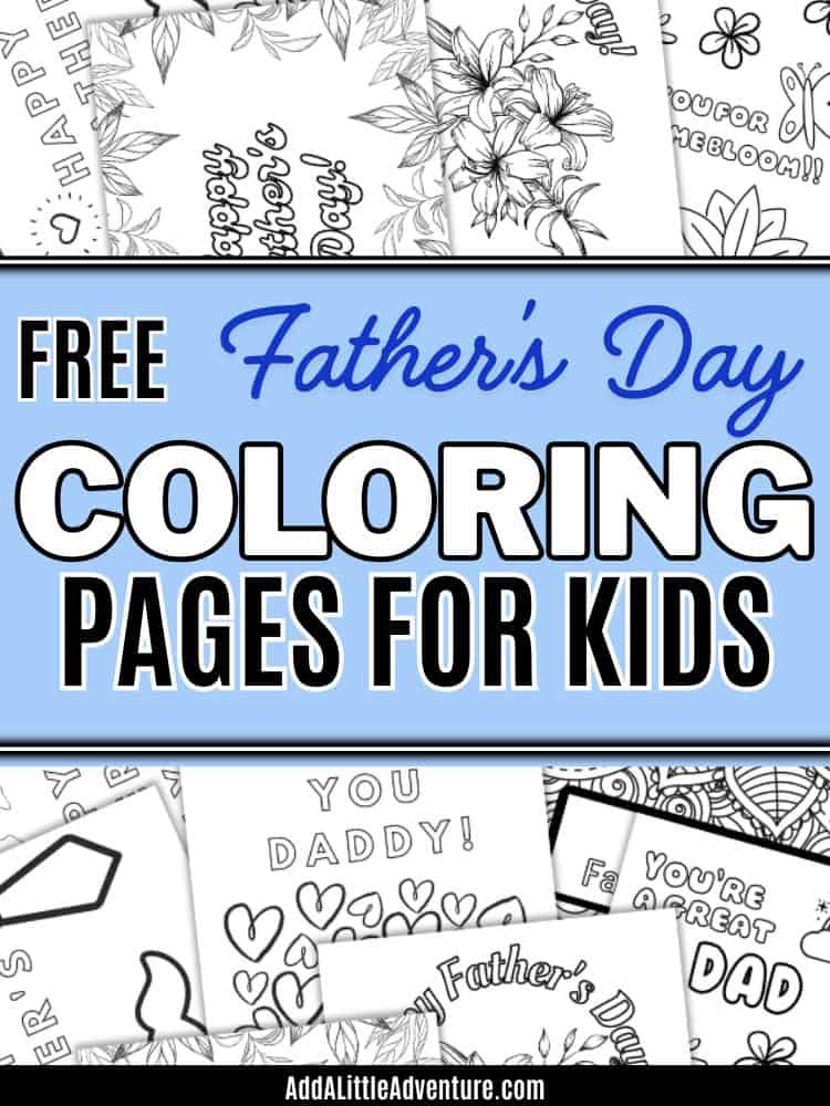 Free Father's Day Coloring Page for Kids