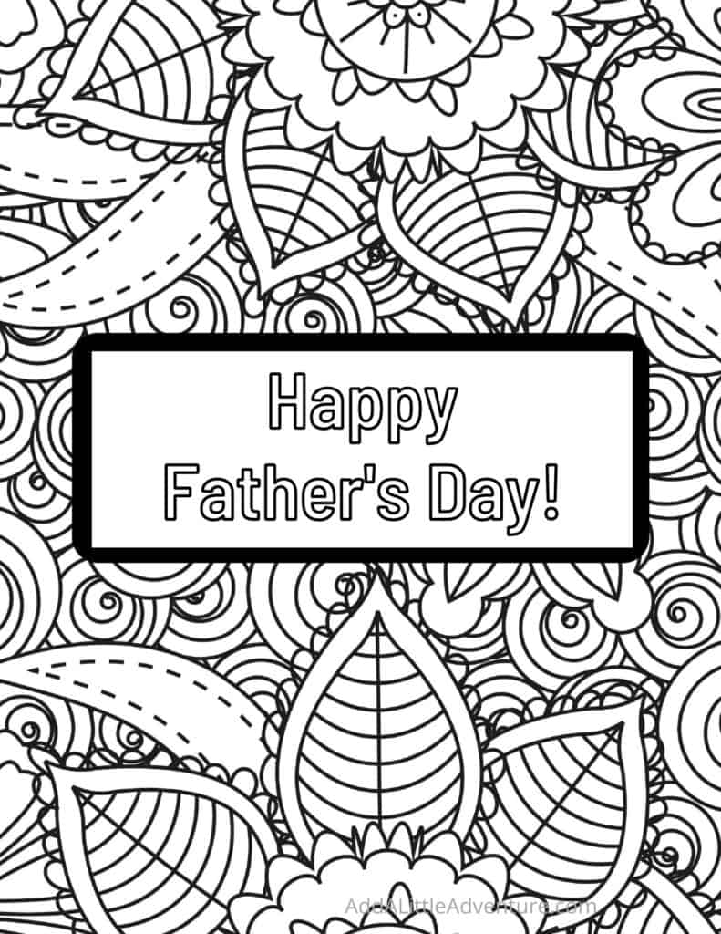 Happy Father's Day Coloring Sheet - Page 6