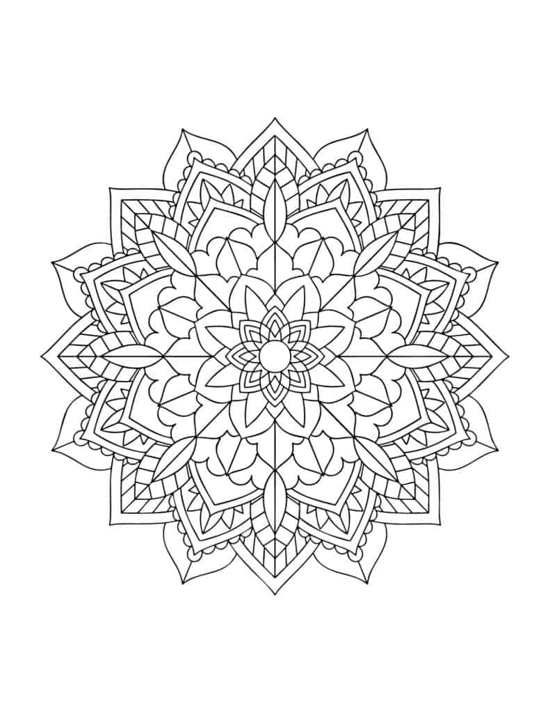 Mandala Flower Coloring Page - 10