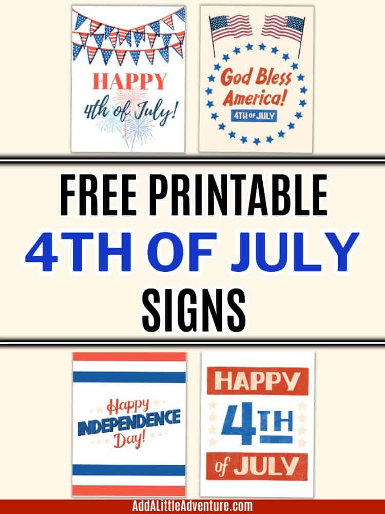 Free Printable 4th of July Signs