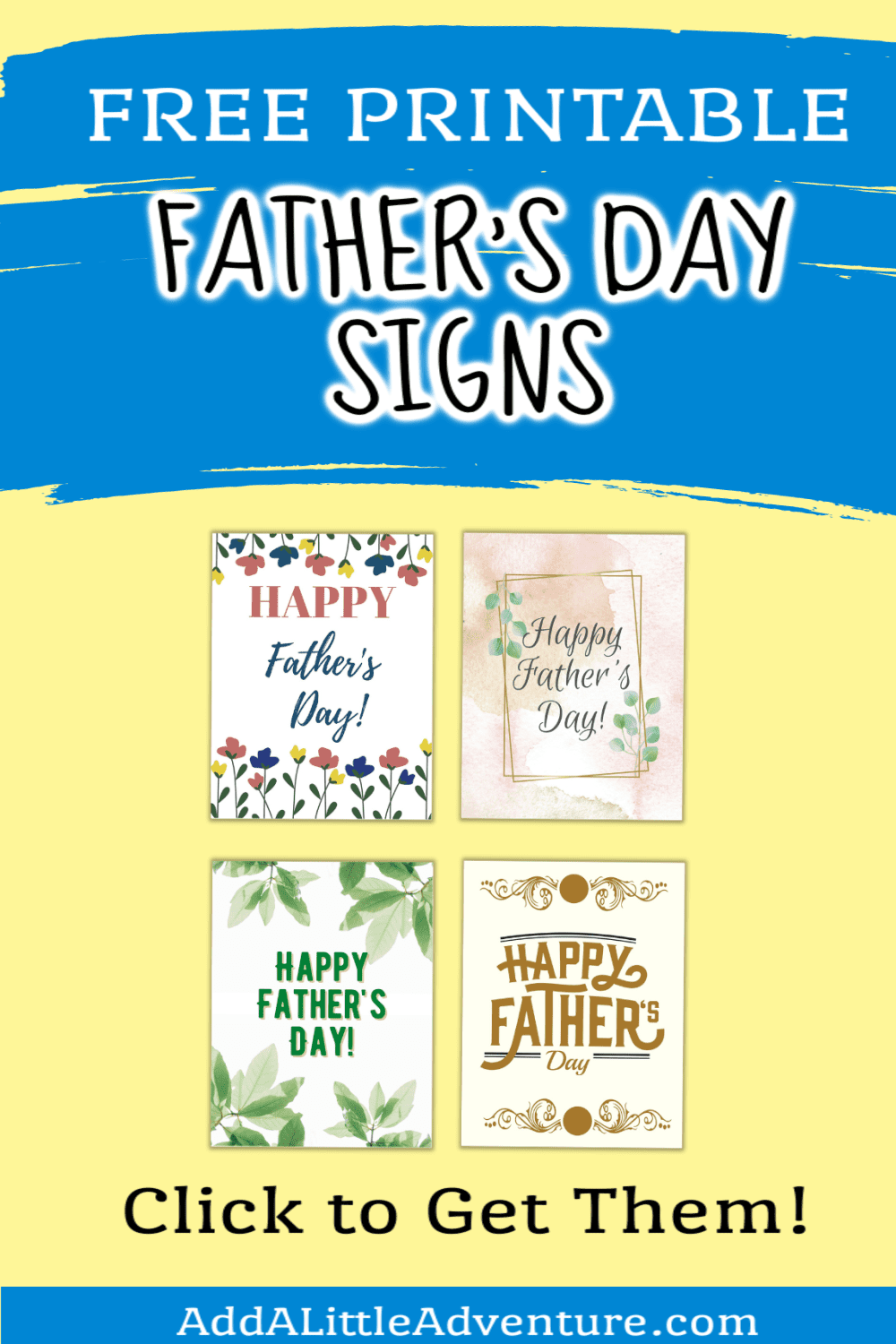 Fathers Day Signs {Free Printables} - Add A Little Adventure